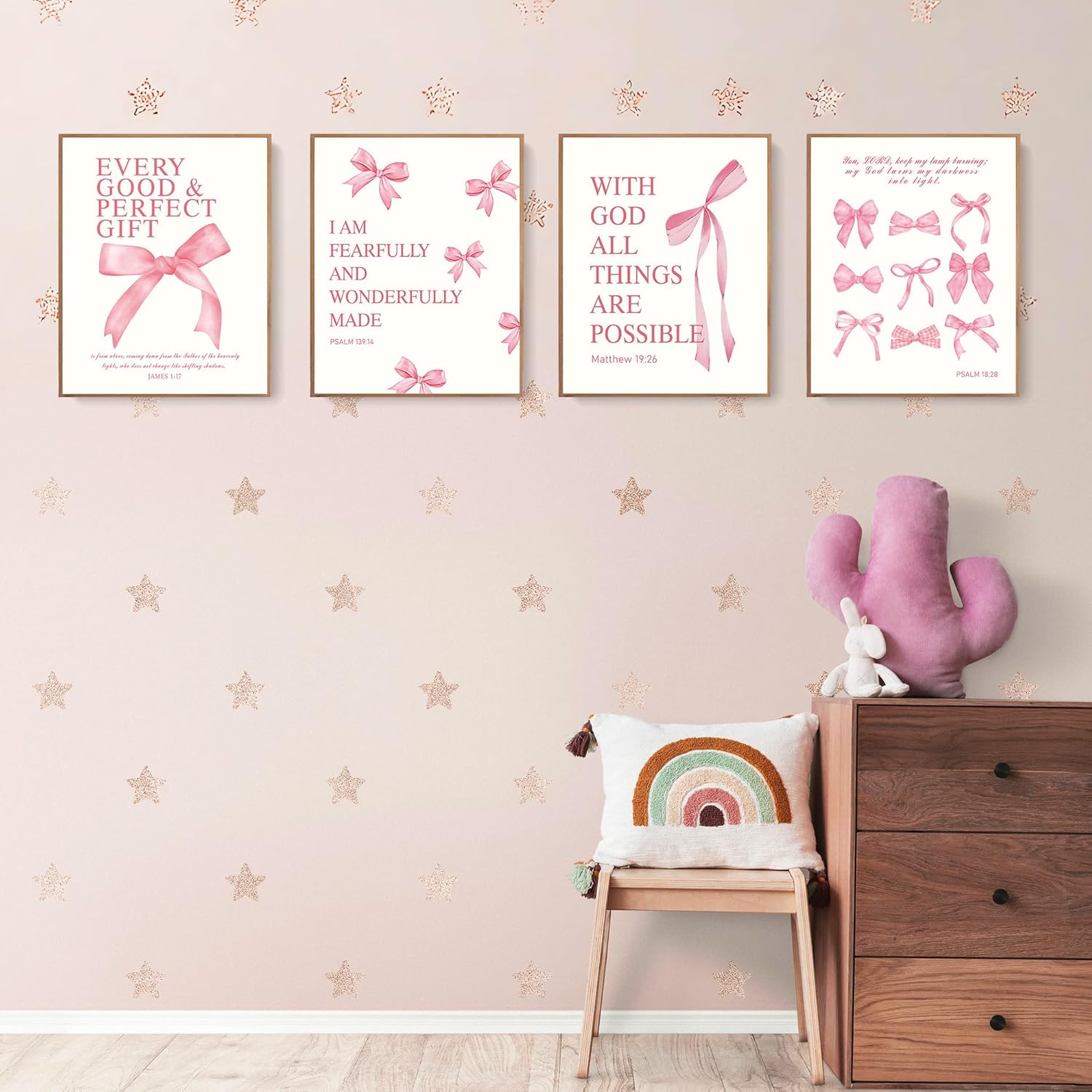 Blush Ribbon Wall Decor