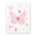 Pink Vintage Butterfly Watercolor Print